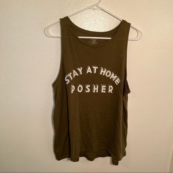 Oscilatey Old Navy Stay At Home Posher Tank Top - Picture 2 of 10
